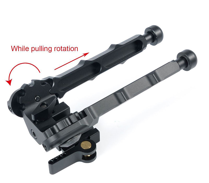 BR-4 QD Bipod Rifle Bipod Tactical Bipod 5.3 Inches Adjustable B